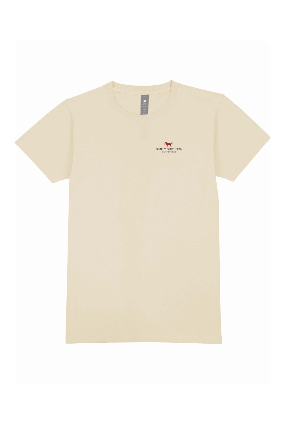 Mens Simply Southern Wax Label T-Shirt for Men in Beige 