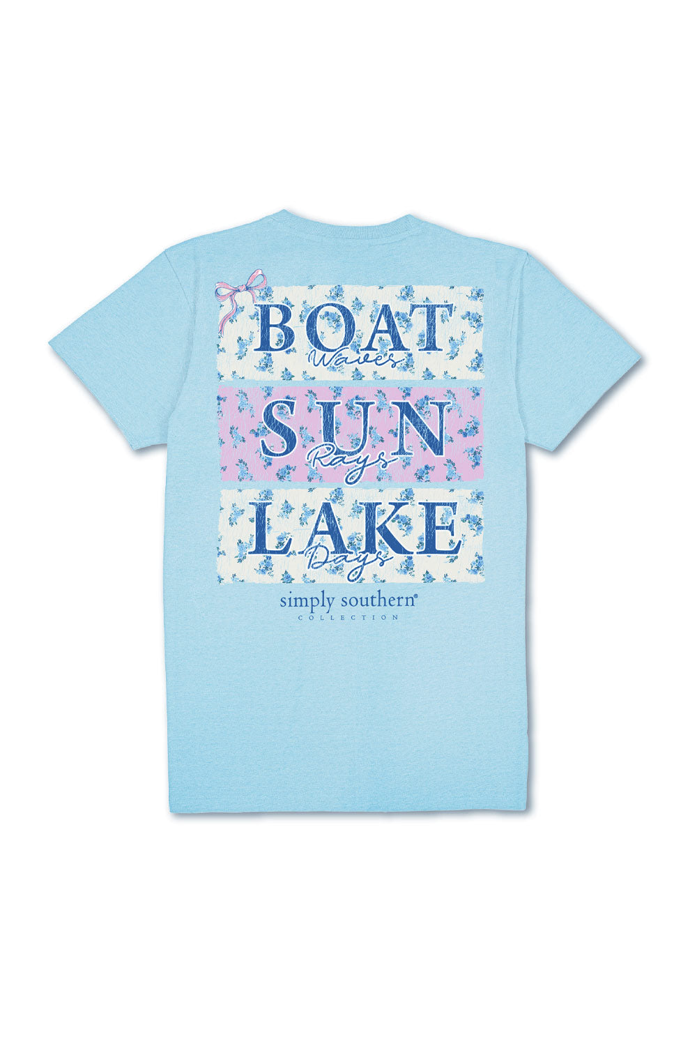 Simply Southern Lake Days T-Shirt for Women in Sky Blue
