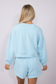 Simply Southern Womens Laney Modal Pullover for Women in Ice Blue