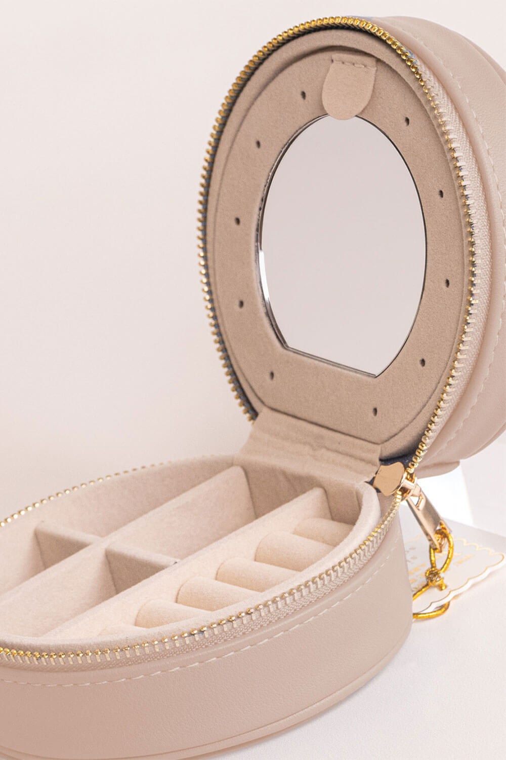 Simply Southern Round Jewelry Box Case in Cream