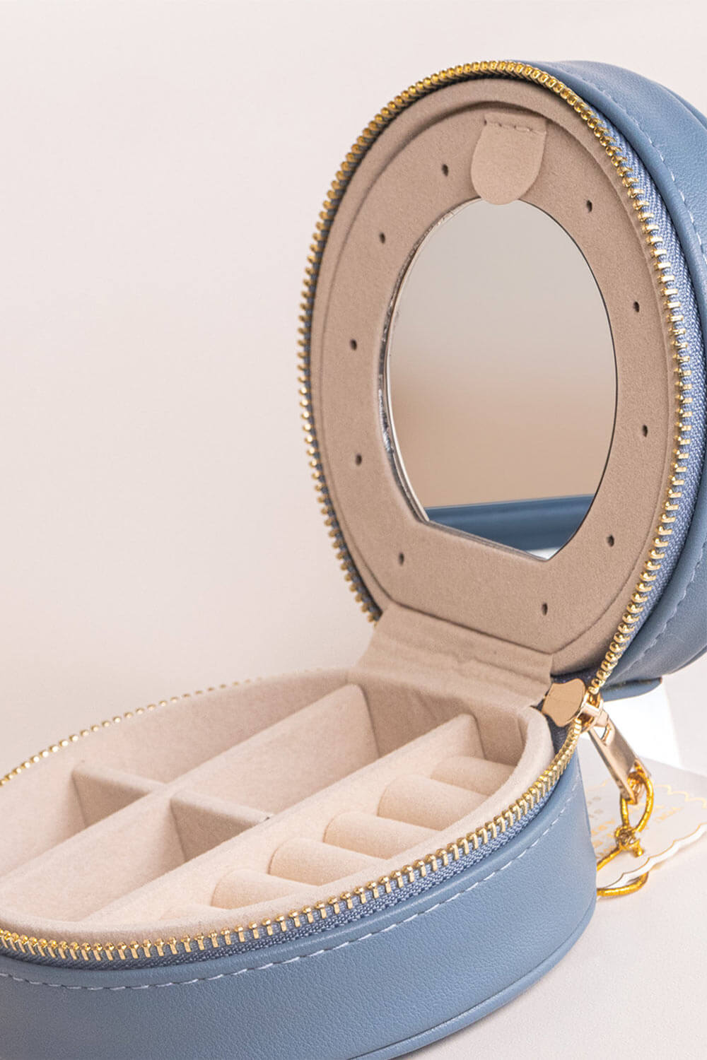Simply Southern Round Jewelry Box Case in Blue
