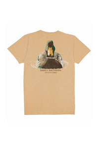 Simply Southern Men's Shirts Mallard Duck T-Shirt for Men in Khaki