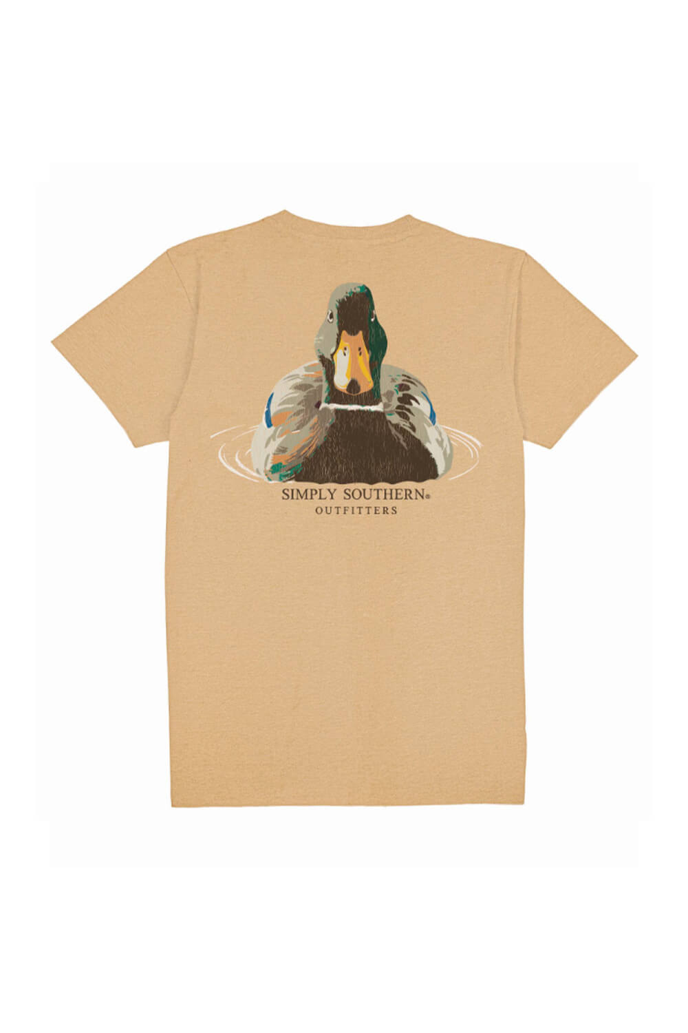 Simply Southern Men's Shirts Mallard Duck T-Shirt for Men in Khaki