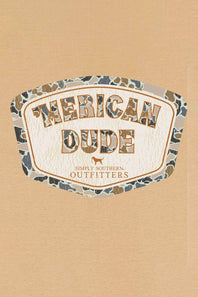 Simply Southern Men's ‘Merican Dude Camo T-Shirt for Men in Khaki