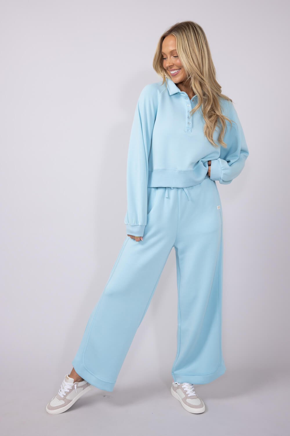 Womens Simply Southern Modal Knit Sloan Pants for Women in Ice Blue