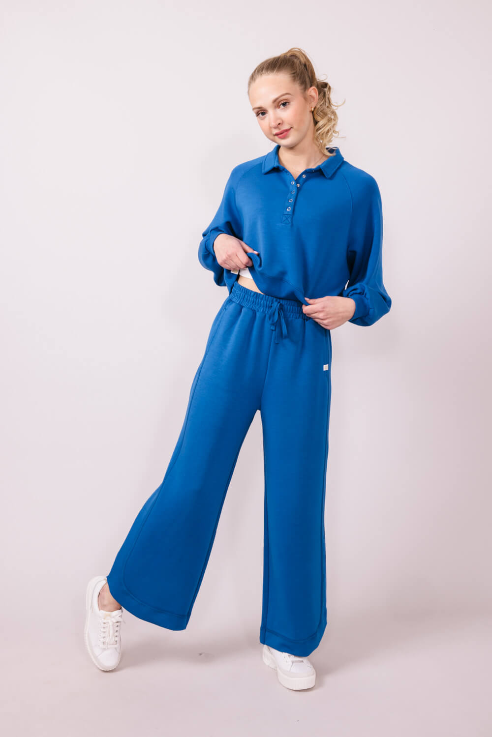 Simply Southern Modal Knit Sloan Pants for Women in Royal Blue