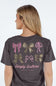 Simply Southern Multi Camo Bow T-Shirt for Women in Grey