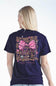 Simply Southern Pink Bow Nurse T-Shirt for Women in Navy