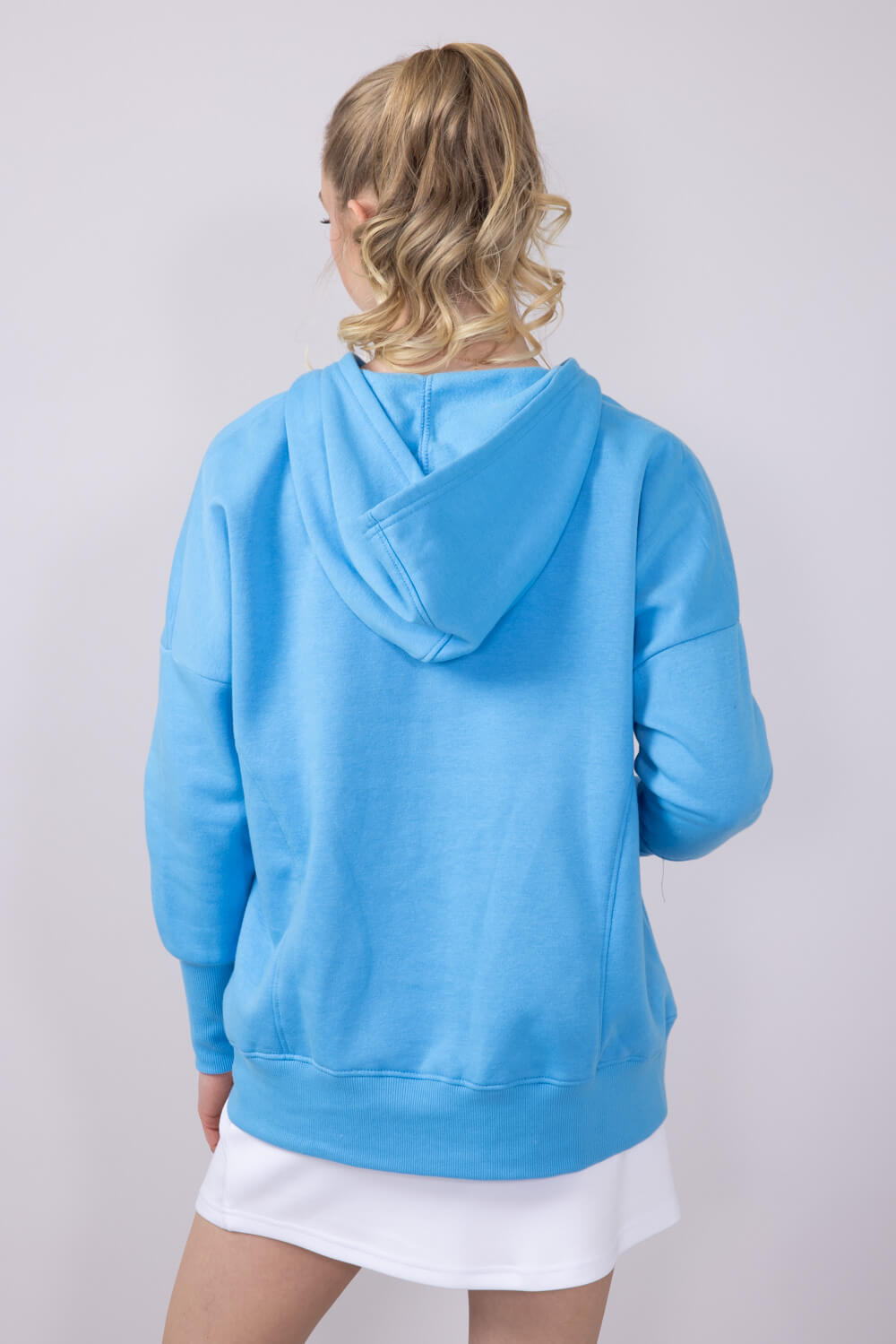 Simply Southern Womens Oversized ½ Snap Hoodie for Women in Blue