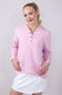 Womens Simply Southern Oversized ½ Snap Hoodie for Women in Pink
