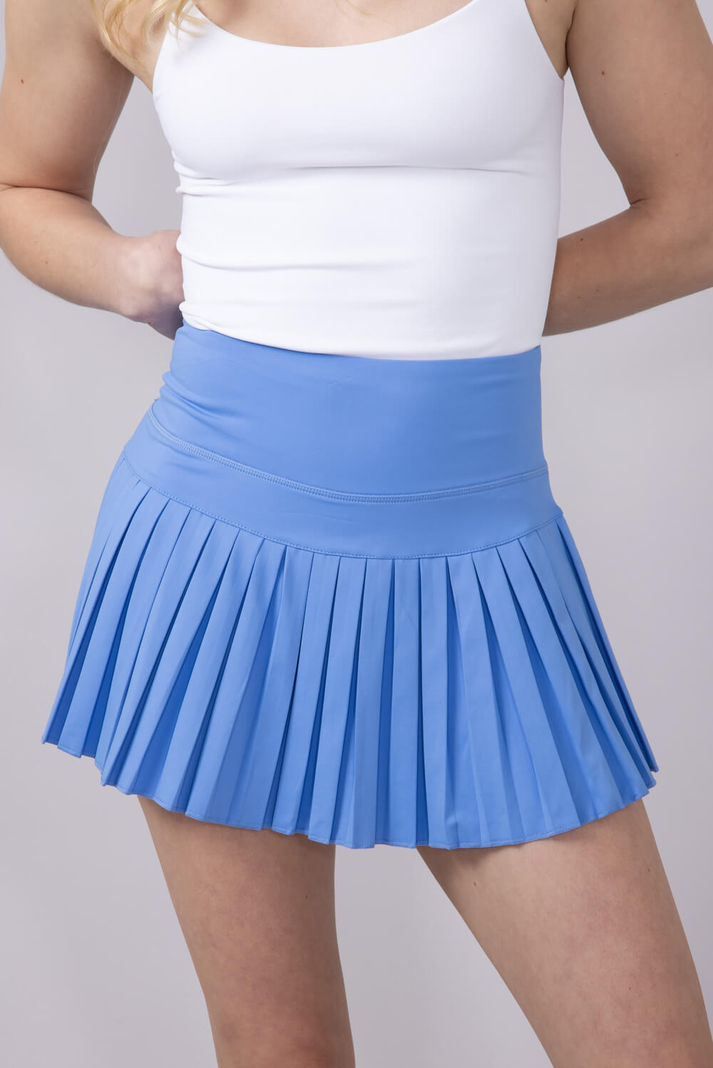 Womens Simply Southern Pleated Skort for Women in Pool Blue