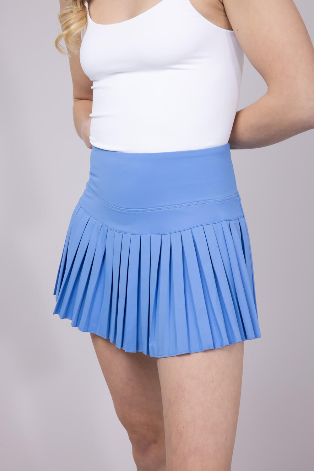 Womens Simply Southern Pleated Skort for Women in Pool Blue