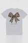 Simply Southern Plus Size Camo Bow T-Shirt for Women in Ash Grey