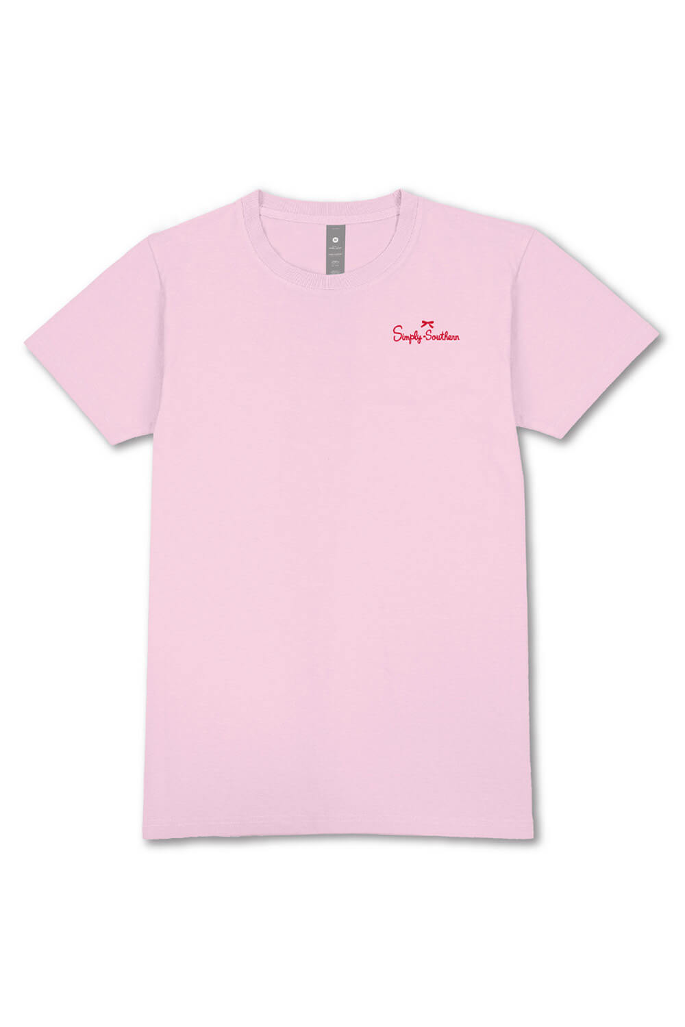 Simply Southern Plus Size Cow Logo T-Shirt for Women in Light Pink