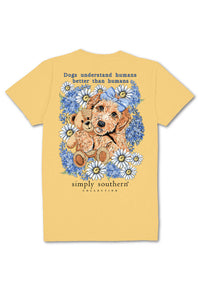 Simply Southern Plus Size Dogs Understand T-Shirt for Women in Yellow