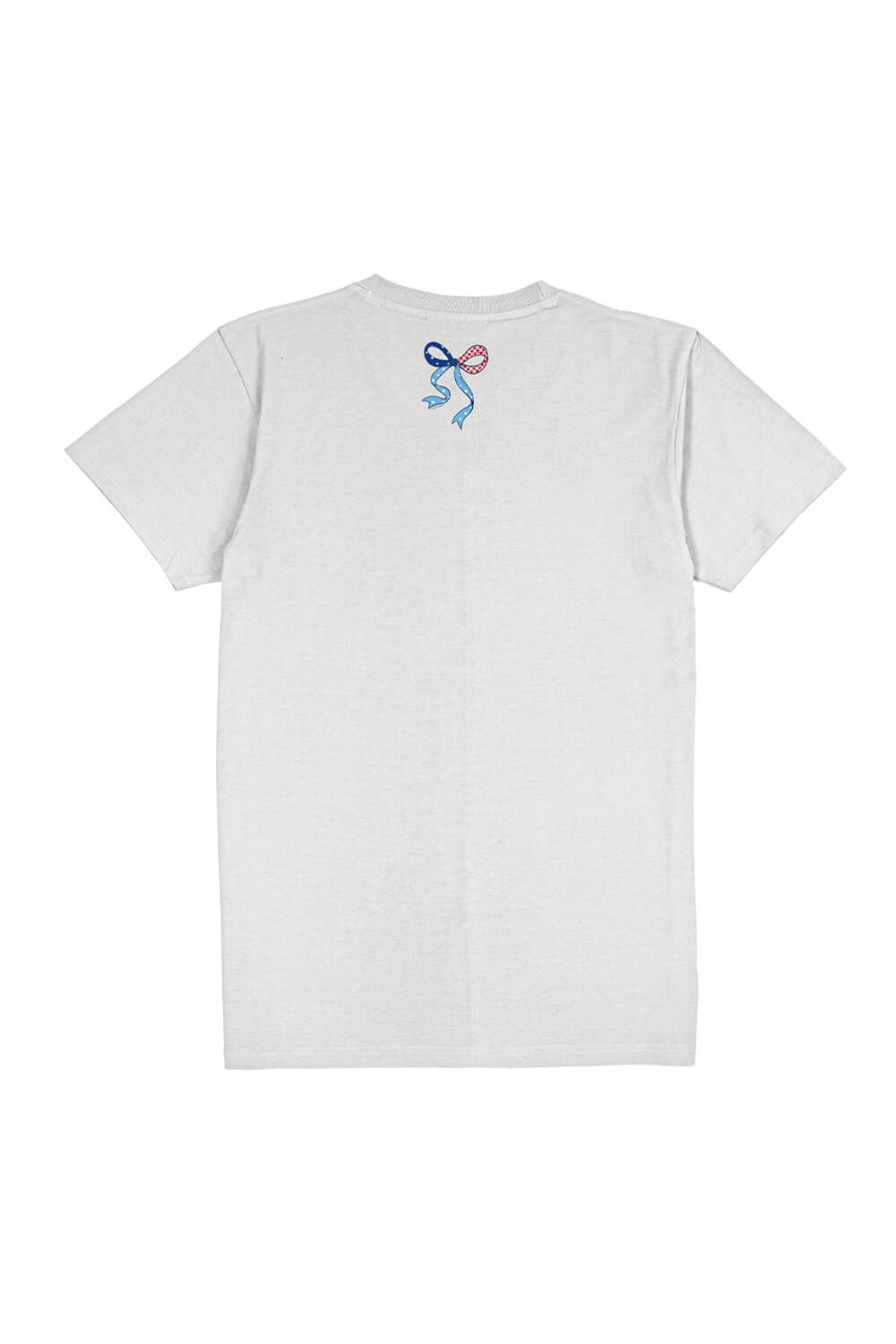 Simply Southern Plus Size Americana Patchwork Bow T-Shirt in Whitewater Grey