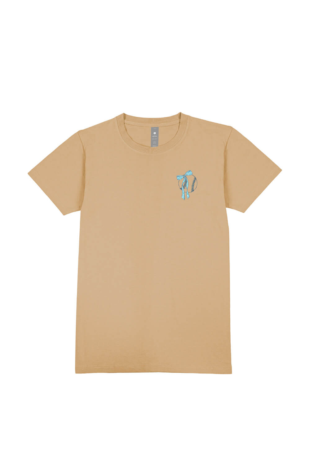 Womens Simply Southern Plus Size Patched Baseball T-Shirt for Women in Khaki