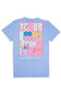 Simply Southern Plus Size Patch Work Logo T-Shirt for Women in Wave Blue