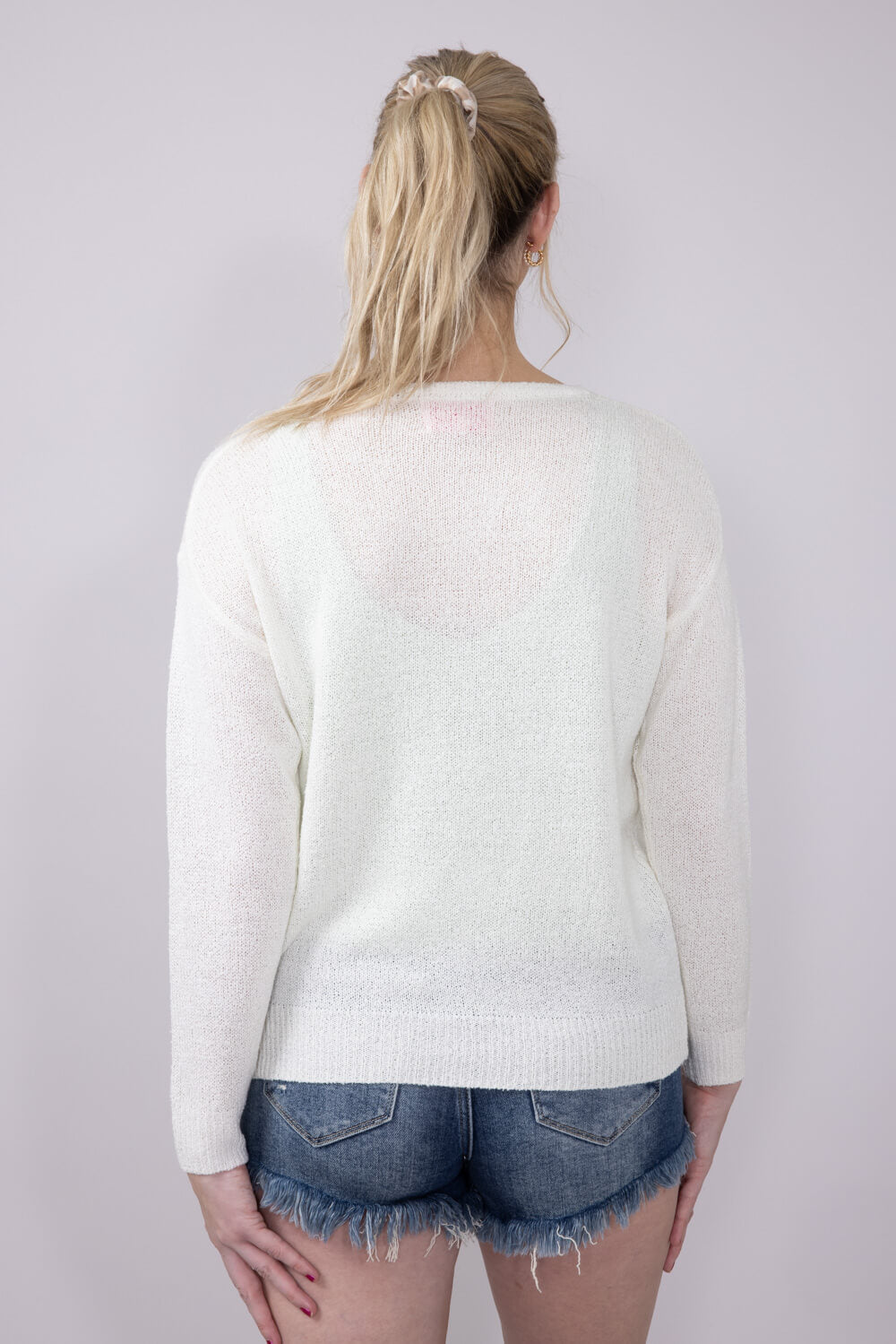 Women's Simply Southern Clothing Tennis Sweater for Women in Cream