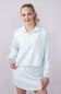 Simply Southern Womens Ribbed Panel Modal Knit ¼ Zip for Women in Seafoam