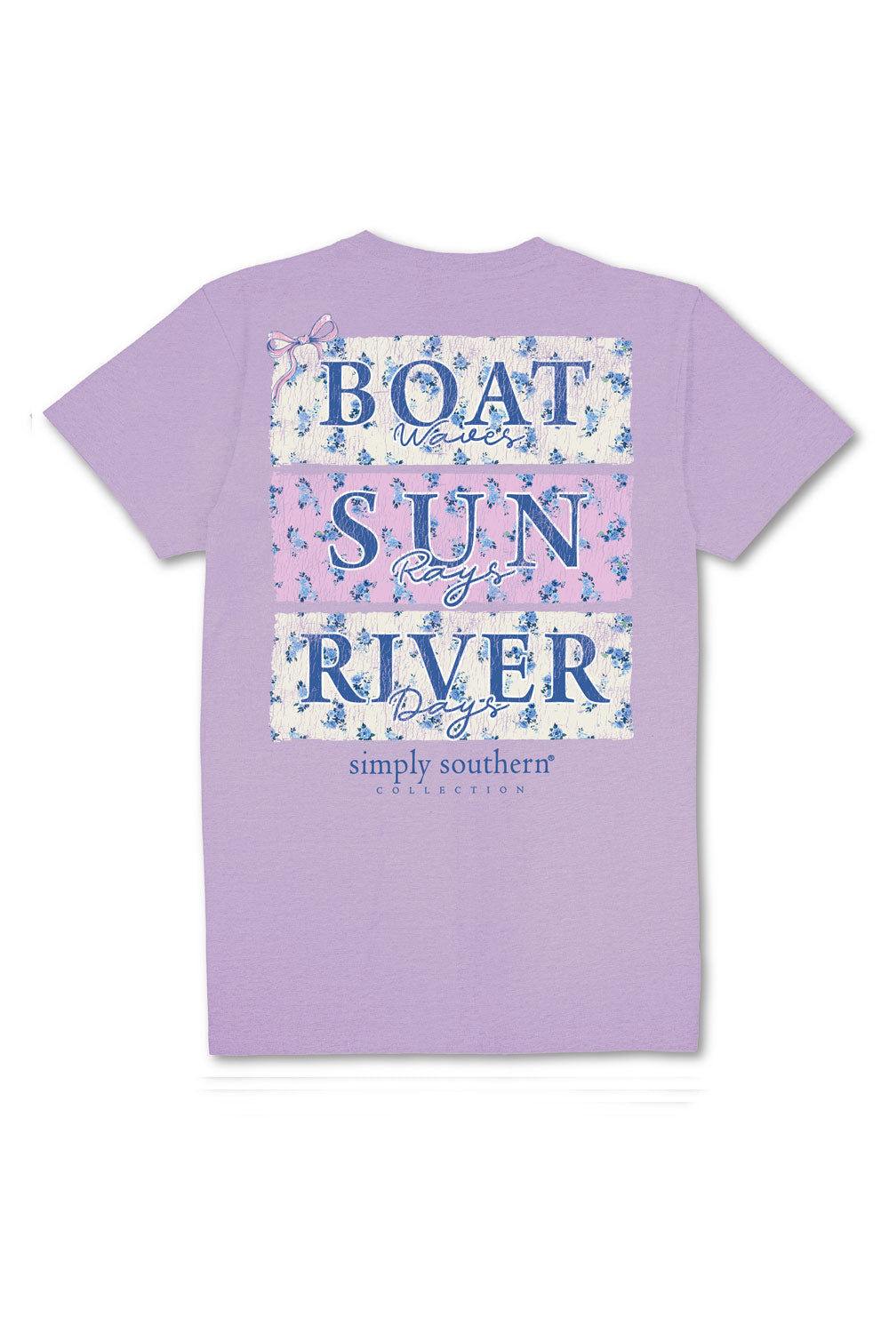 Simply Southern Plus Size River Days T-Shirt for Women in Lilac