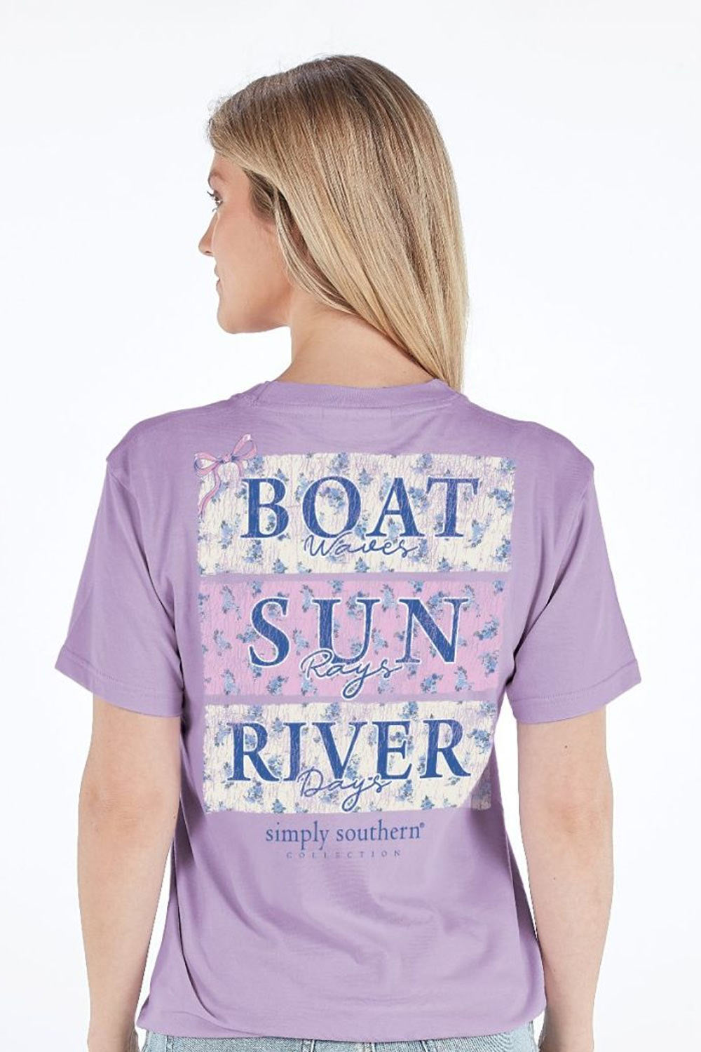 Simply Southern River Days T-Shirt for Women in Lilac