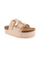 Womens Simply Southern Platform Large Buckle Sandals for Women in Off White