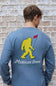 Simply Southern Men's T-Shirts Long Sleeve Sasquatch Golf T-Shirt for Men in Blue