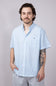 Simply Southern Mens Top Seer Stripe Button Down Shirt for Men in Blue