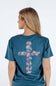 Simply Southern Shell Cross T-Shirt for Women in Comet Blue