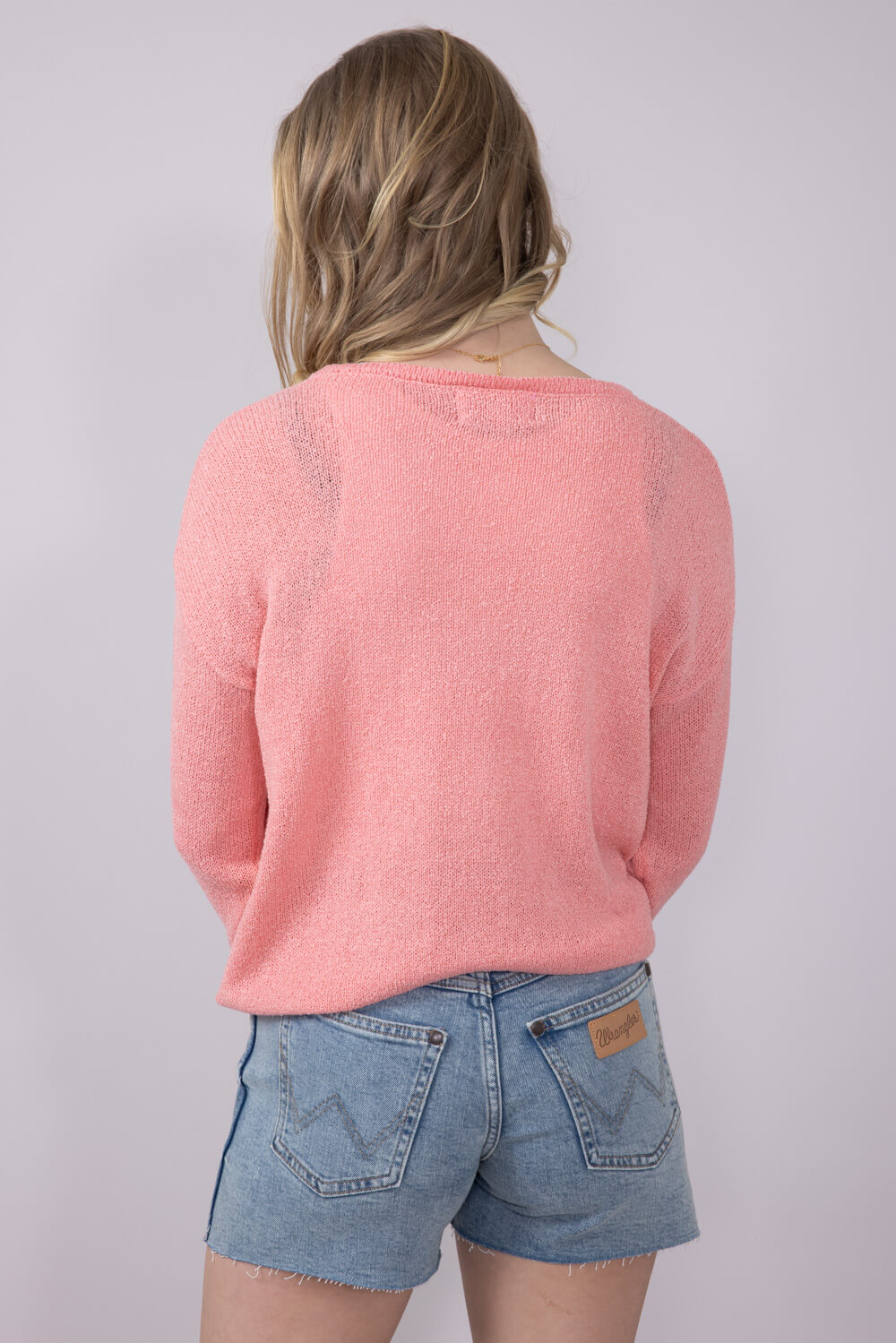 Simply Southern Womens America Sunset Sweater for Women in Coral