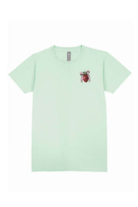 Simply Southern Plus Size Strawberry T-Shirt for Women in Mint