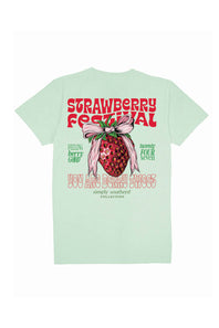 Simply Southern Plus Size Strawberry T-Shirt for Women in Mint
