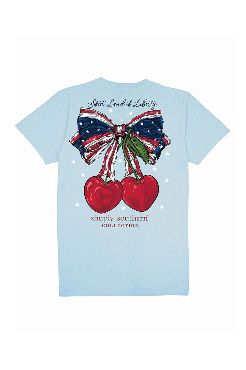 Simply Southern Land Of Liberty T-Shirt for Women in Ice