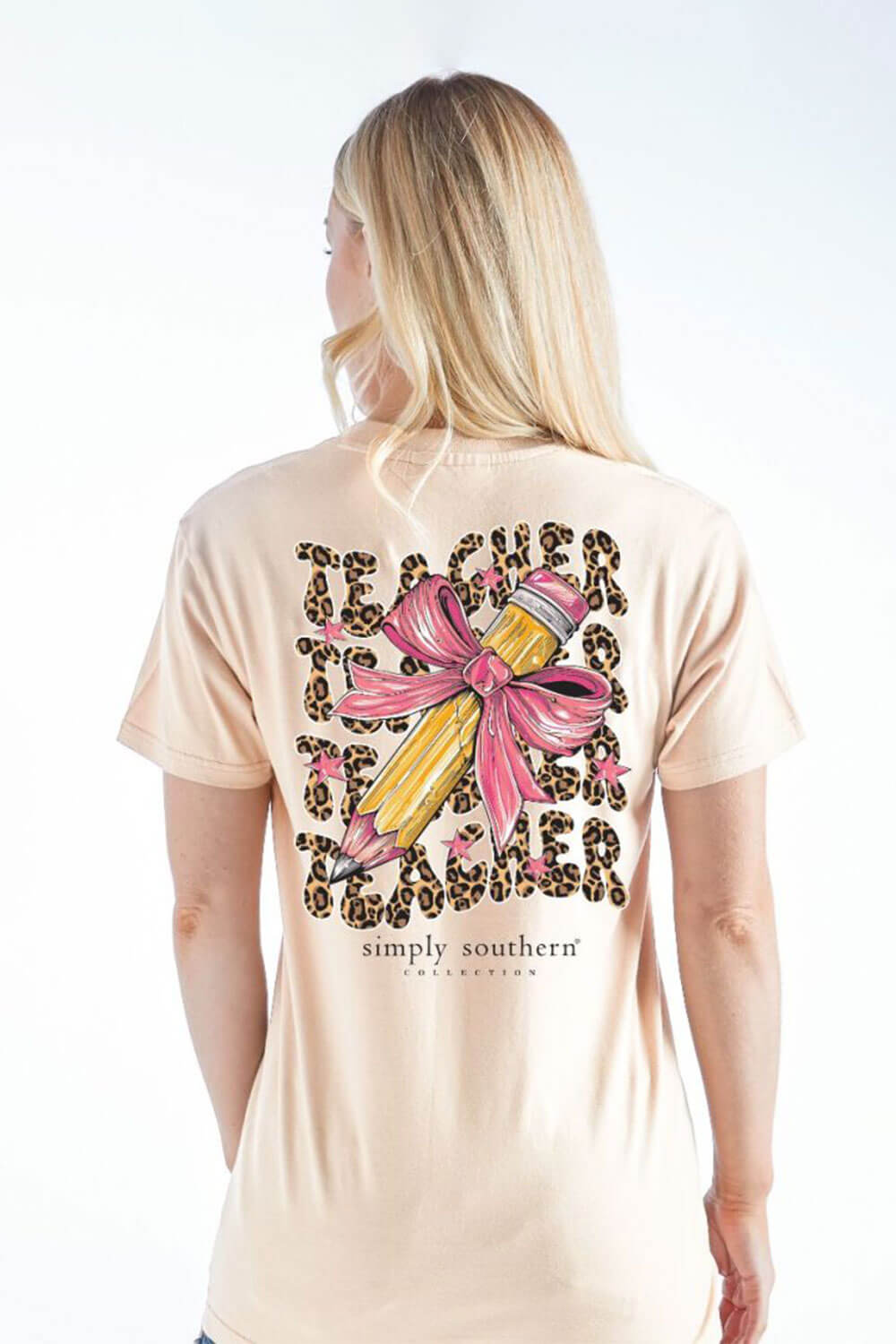 Simply Southern Teacher T-Shirt for Women in Natural