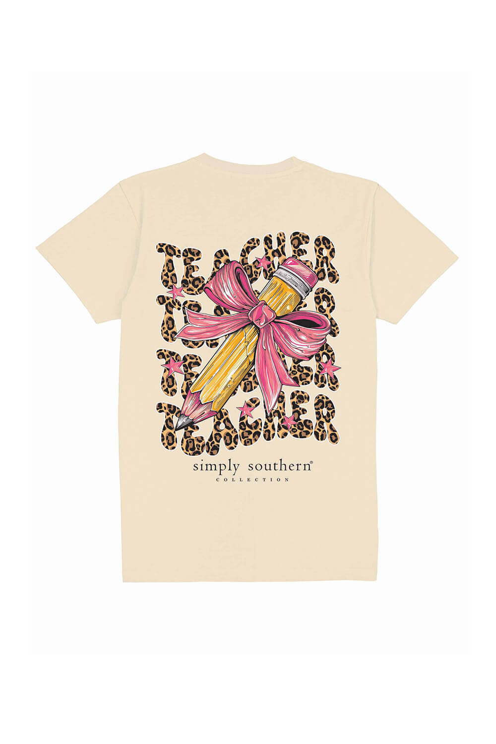 Simply Southern Teacher T-Shirt for Women in Natural