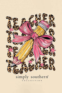 Simply Southern Teacher T-Shirt for Women in Natural