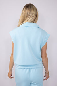 Womens Simply Southern Tess Modal ¼ Zip Pullover for Women in Ice Blue