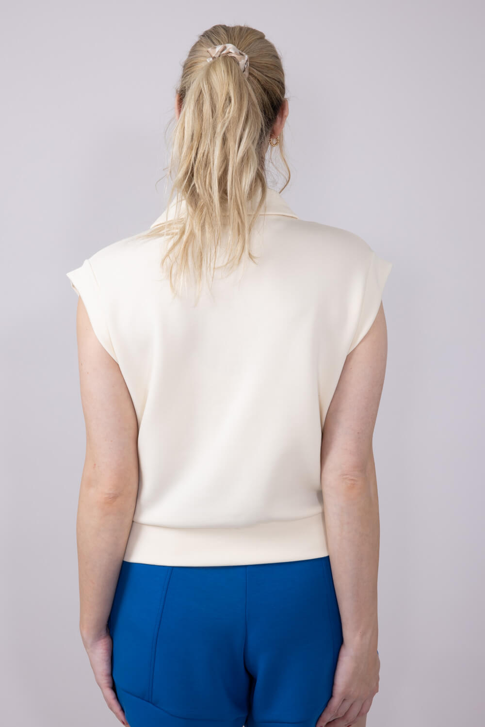 Simply Southern Tess Modal Knit ¼ Zip for Women in Off White