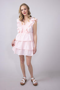 Simply Southern Womens Tiered Ruffle Dress for Women in Blossom