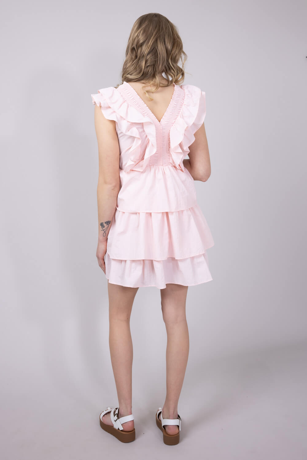 Simply Southern Womens Tiered Ruffle Dress for Women in Blossom