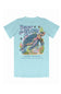 Womesn Simply Southern Plus Size Trust The Flow Track T-Shirt for Women in Wash Aqua Blue