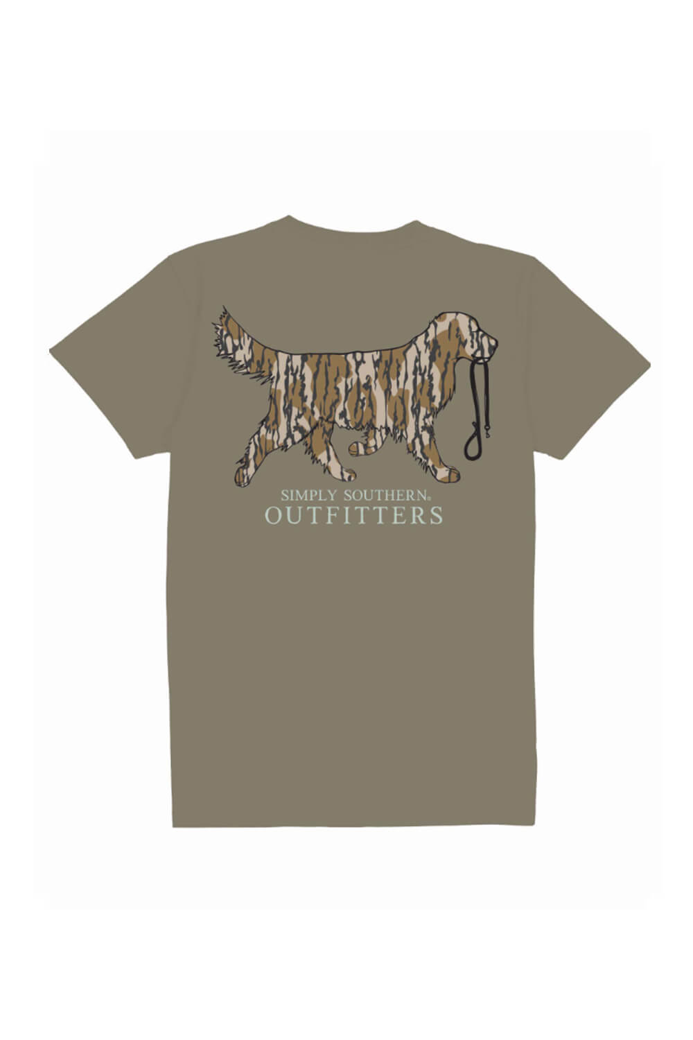 Men's Simply Southern Camo Dog T-Shirt for Men in Brown