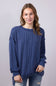Simply Southern Womens Clothing Urban Ribbed Knit Hi-Lo Top for Women in Navy