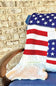 Simply Southern Sweater USA Flag Blanket in Cream