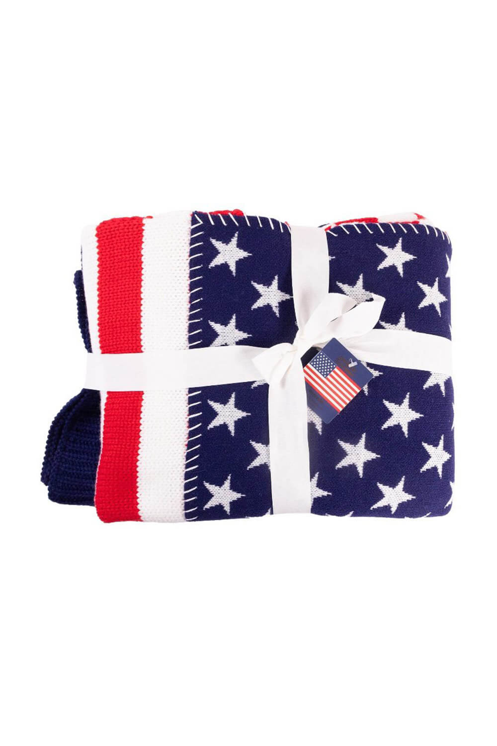 Simply Southern Sweater USA Flag Blanket in Navy