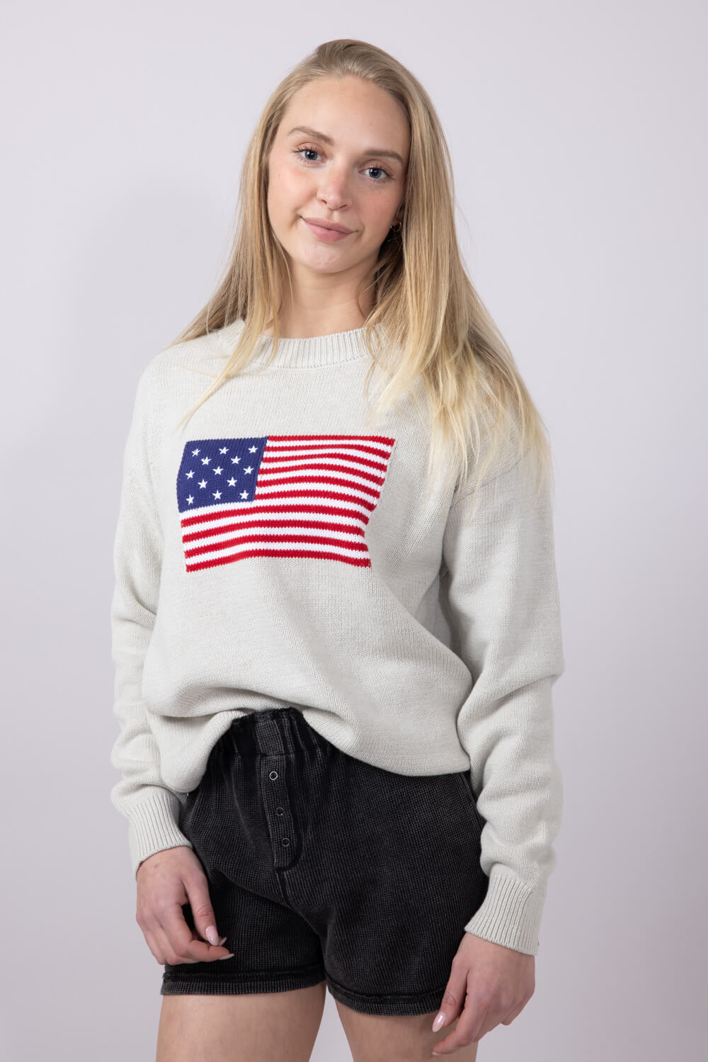 Simply Southern Unisex USA Sweater in Grey