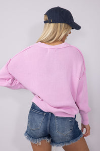 Womens Simply Southern USA Sweater for Women in Pink