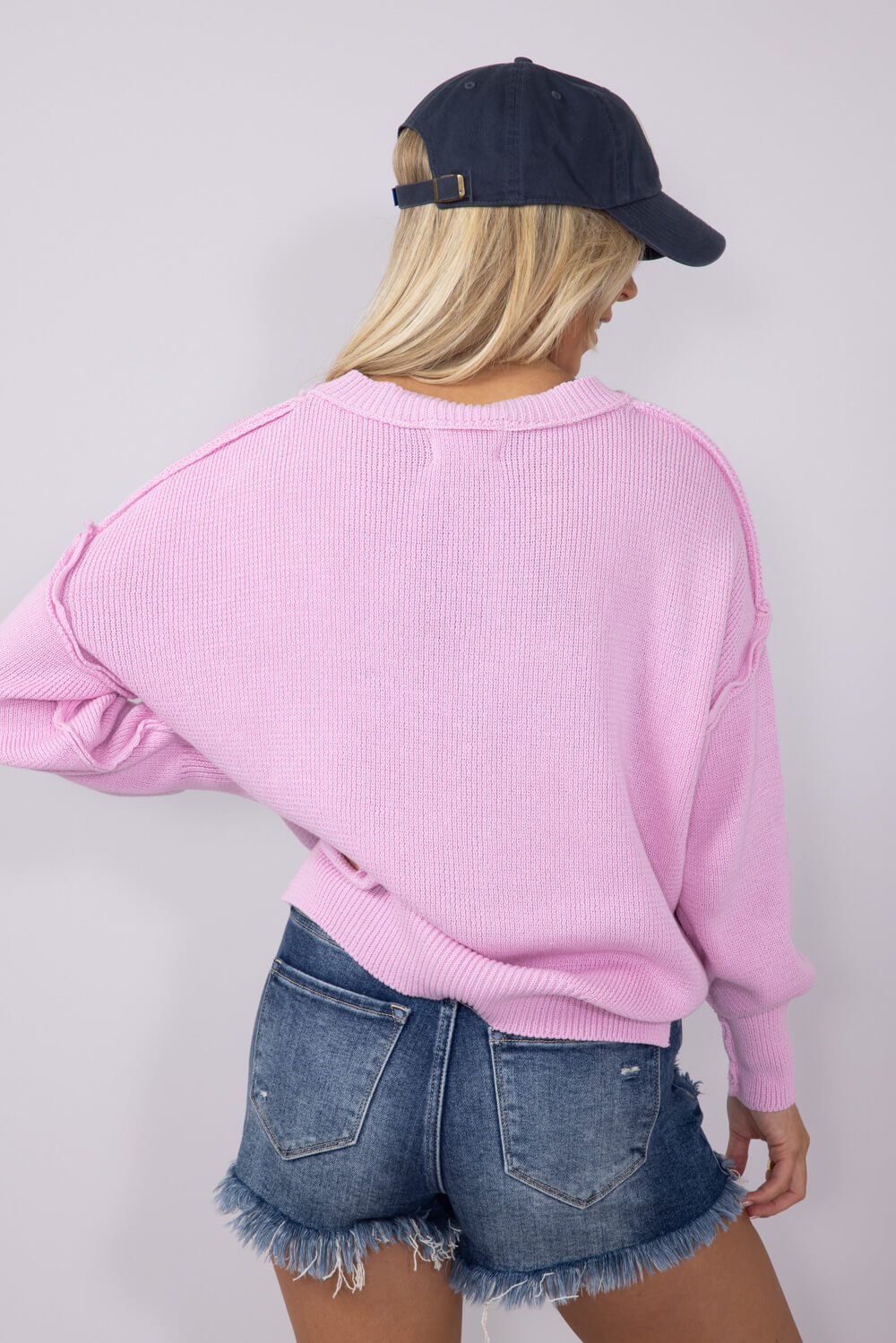 Womens Simply Southern USA Sweater for Women in Pink