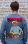 Men's Simply Southern T-Shirts Long Sleeve Cowboy President T-Shirt for Men in Navy